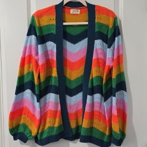Colorful Chevron Cardigan Sweater